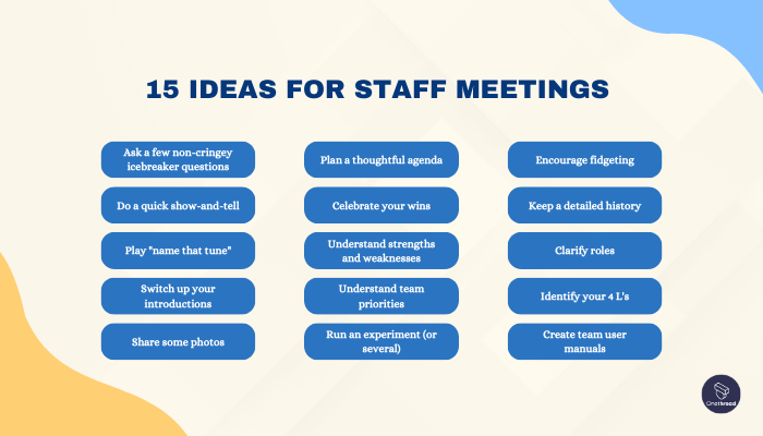 Fun Meeting Ideas for Your Next Staff Meeting