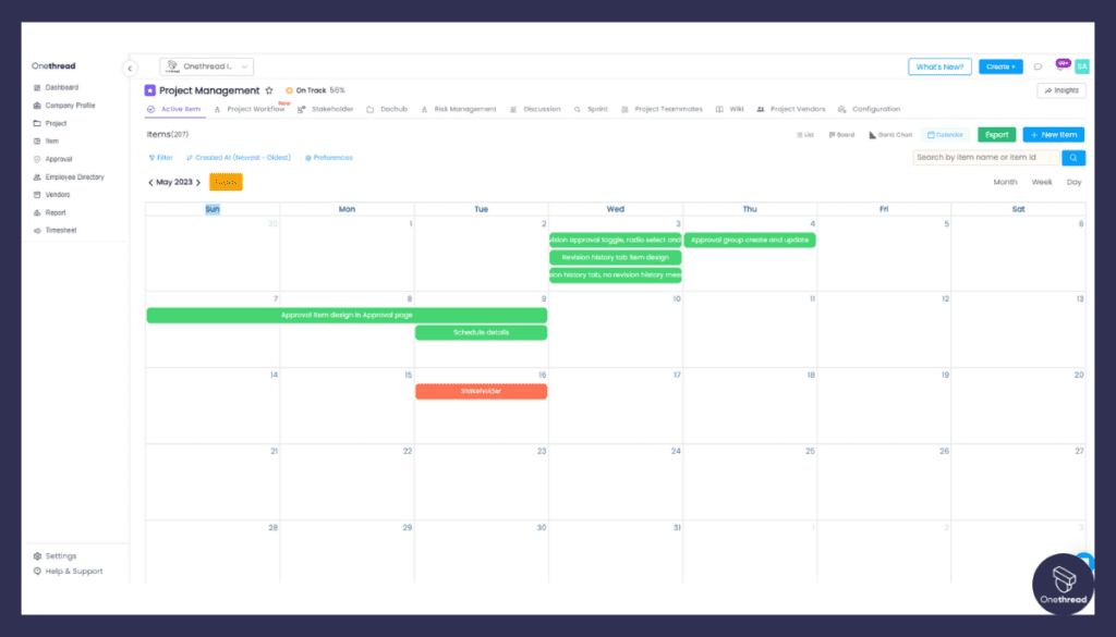 Othread-Calendar View