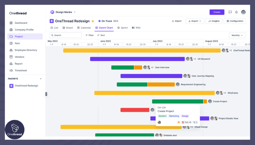 Gantt Charts and Visualization