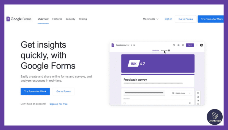 Top 9 Microsoft Forms Alternatives in 2024 [Out of 42] | Onethread