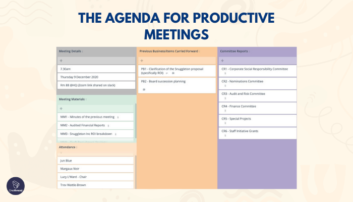 Stick to the Agenda for Productive Meetings