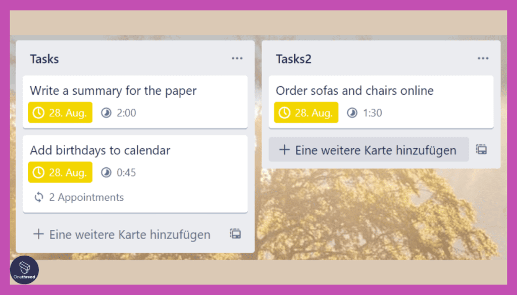 Trello- Task Allocation and Deadlines