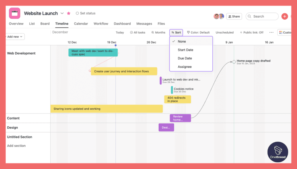 Asana-Gantt Chart & Project Visualization