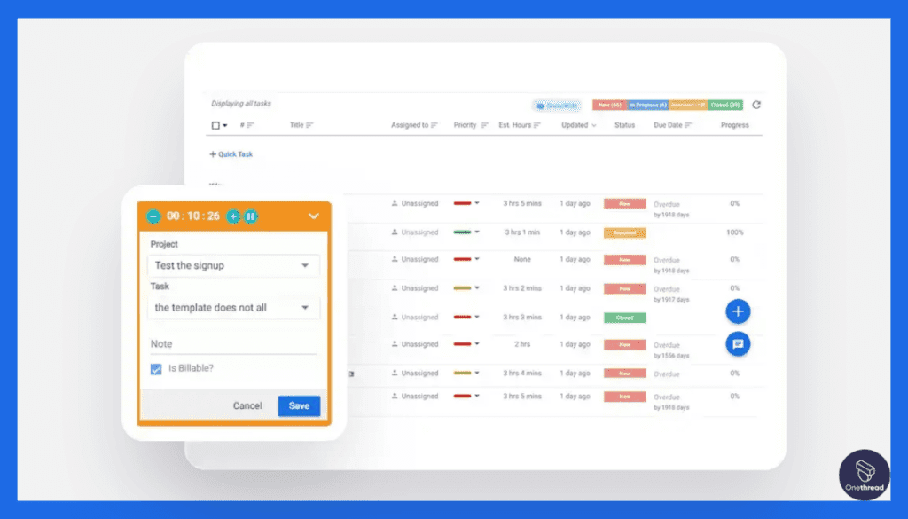 OrangeScrum-Time Tracking and Timesheets