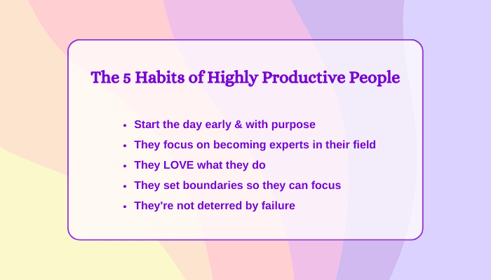 Prioritize Self-Focus and Establish Habits