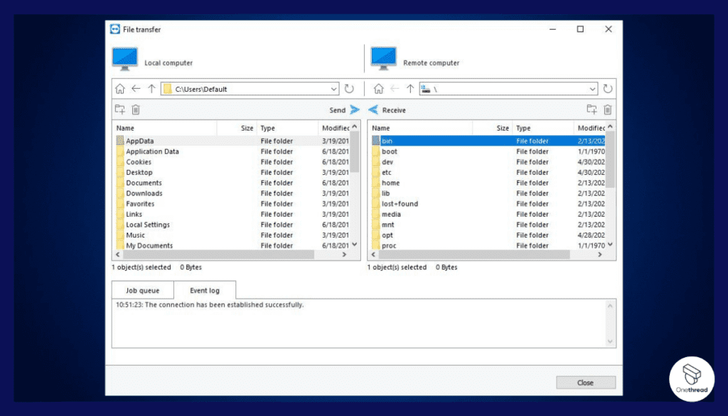 TeamViewer- Integrated File Transfer