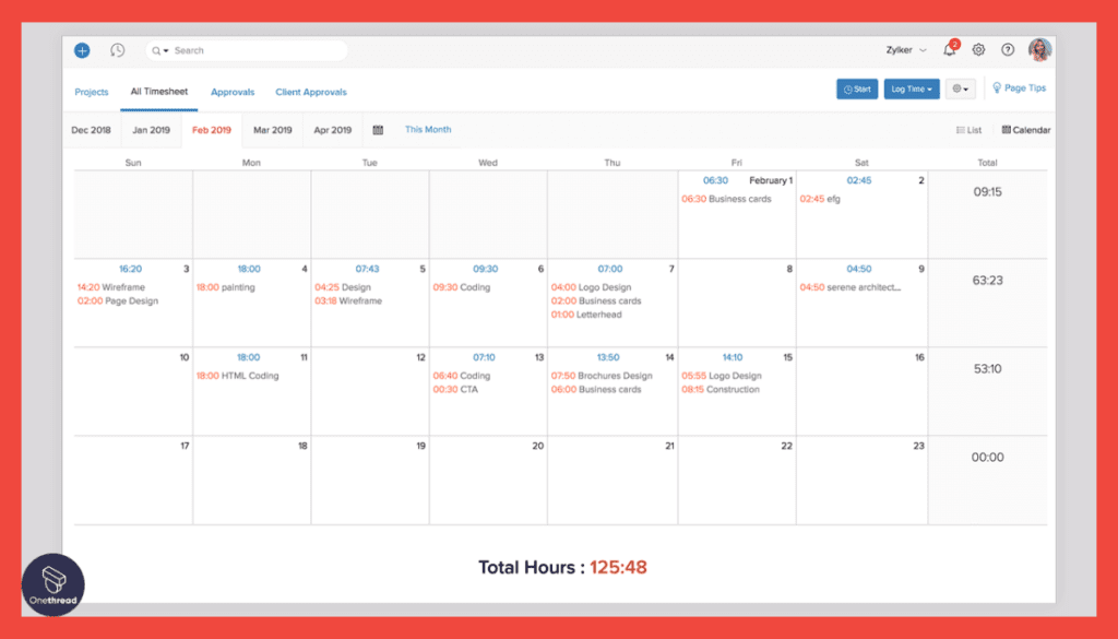 Zoho Invoice-Time-Tracking