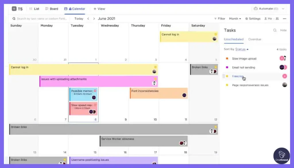 Clickup-Calendar