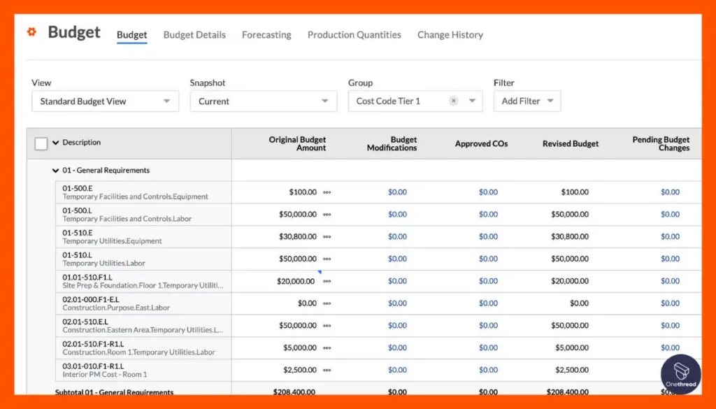 Procore-Budget and Cost Management.