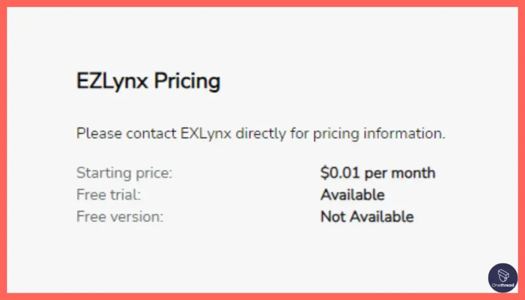 EZLynx Agency Management-Pricing