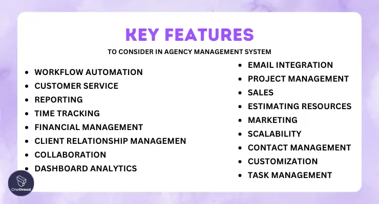 Key Features to Consider in Agency Management System