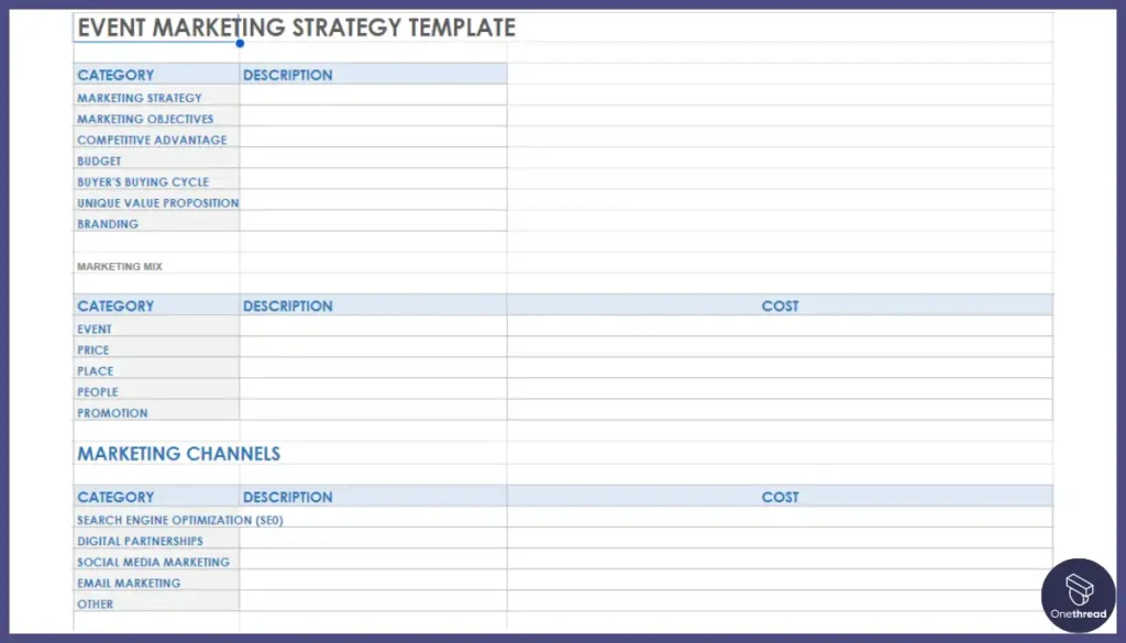 Event Marketing Plan Template