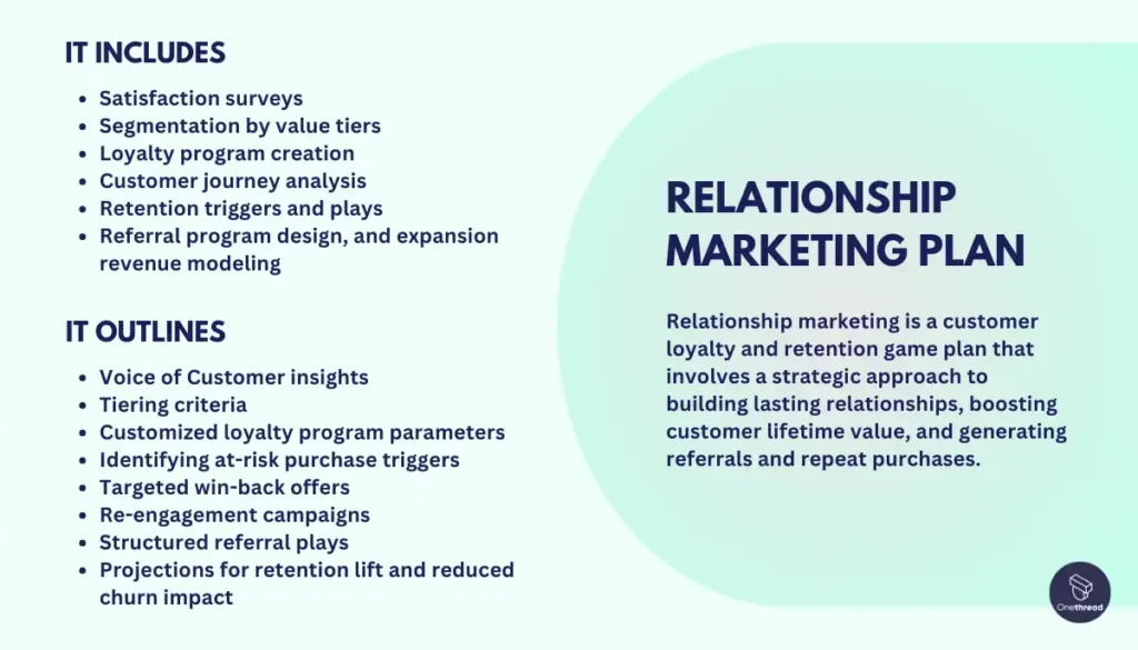 Relationship Marketing Plan