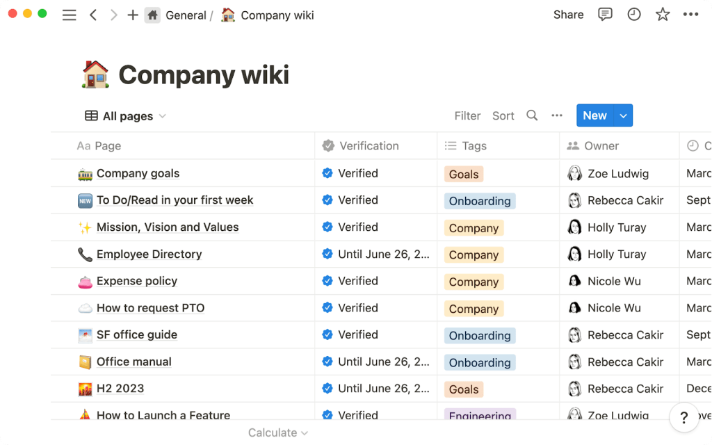 Notion: the company wiki teams use